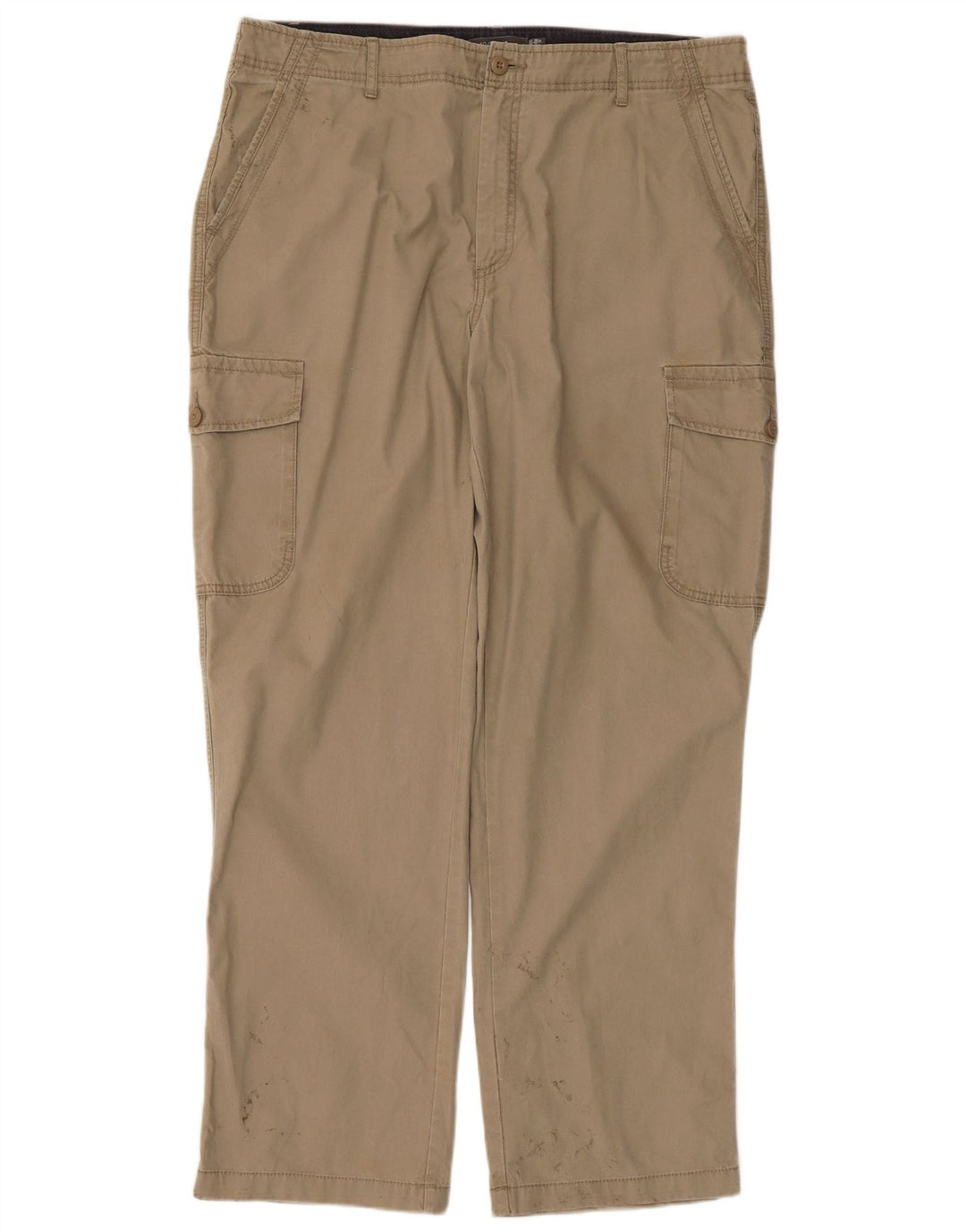 Pantaloni cargo dritti da uomo Marks & Spencer W38 L31 cotone beige