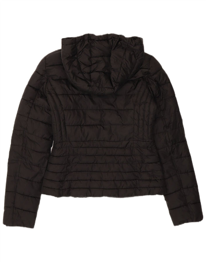 Giacca imbottita con cappuccio da donna Zara UK 10 piccola poliestere nero