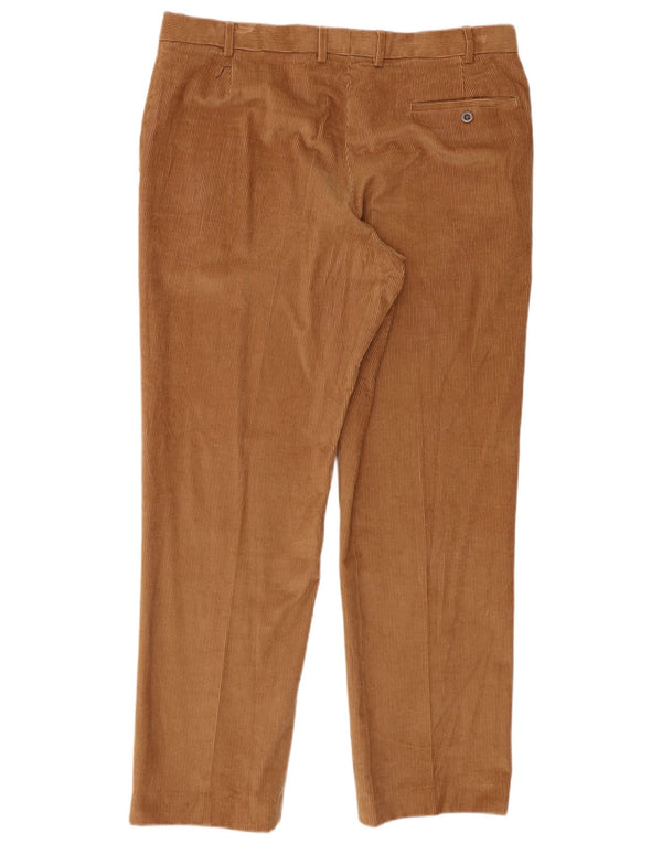 Pantaloni dritti in velluto a coste da uomo Marks & Spencer W38 L31 cotone beige