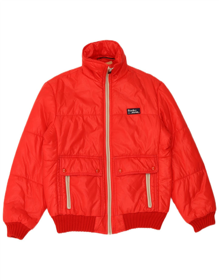 RADICI Giubbotto Imbottito Uomo con Cappuccio IT 48 Medium Rosso Poliammide