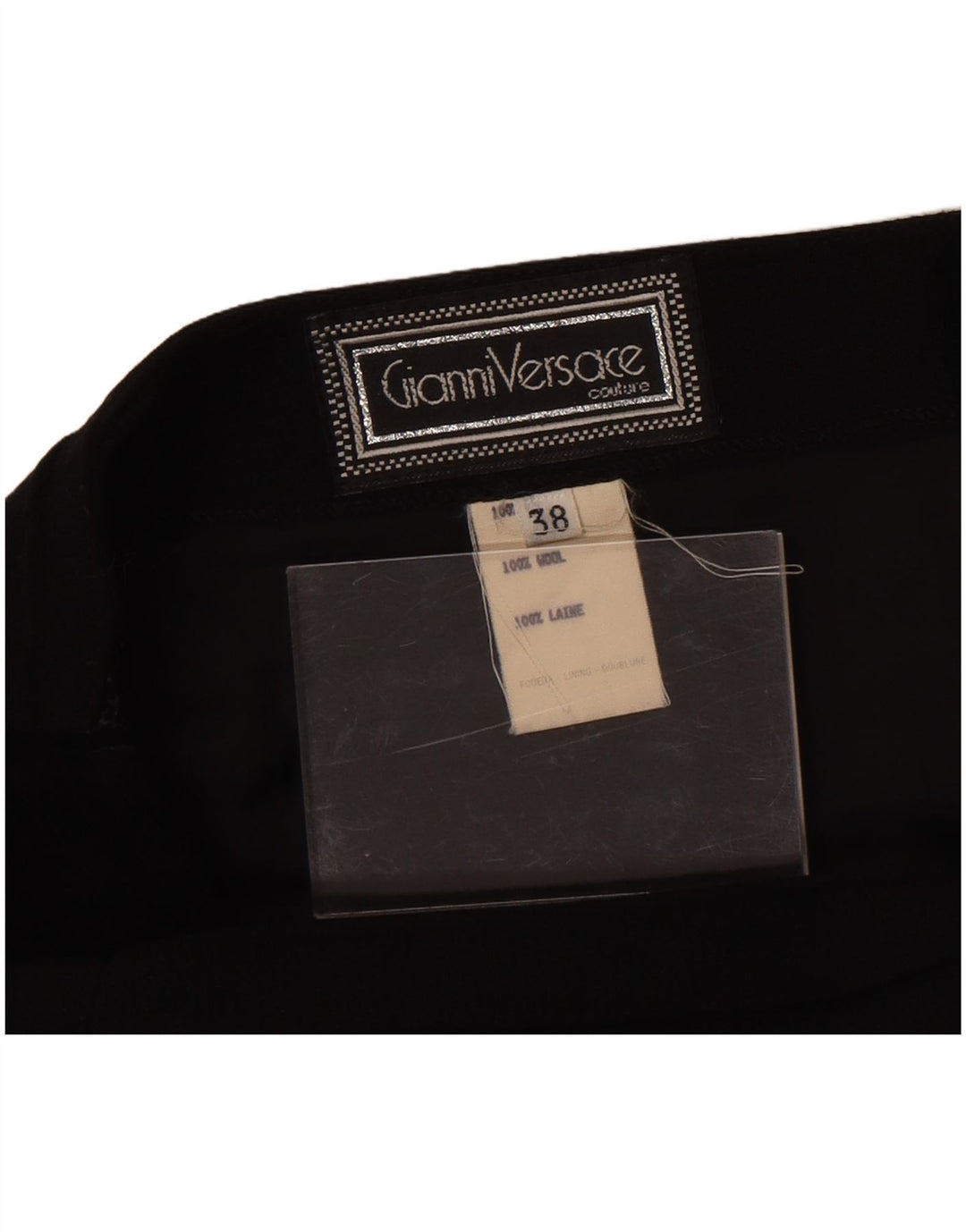 Gonna a tubino da donna Gianni Versace IT 38 XS W26 Lana nera