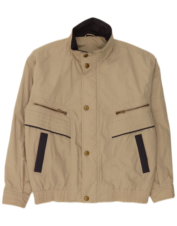 Giubbotto bomber vintage da uomo UK 42 XL Poliestere color block beige