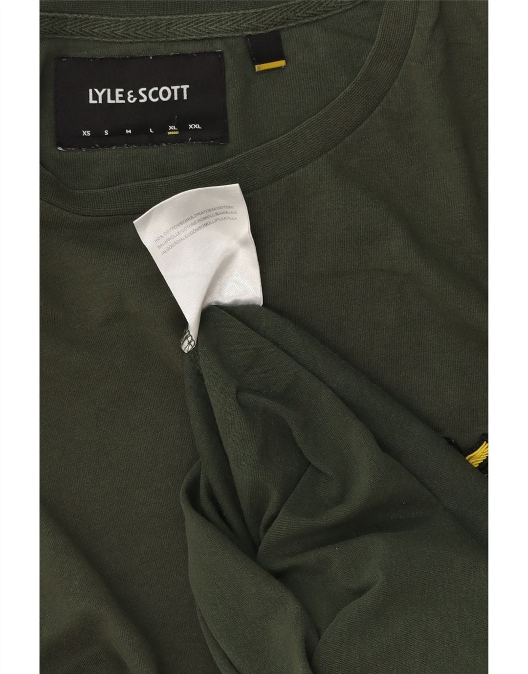T-shirt da uomo Lyle & Scott Top XL in cotone kaki