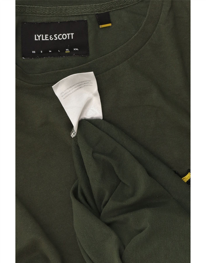 T-shirt da uomo Lyle & Scott Top XL in cotone kaki
