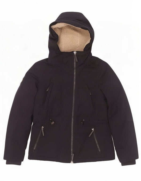 Giacca a vento da donna con cappuccio Windparka Superdry UK 14 medio blu navy