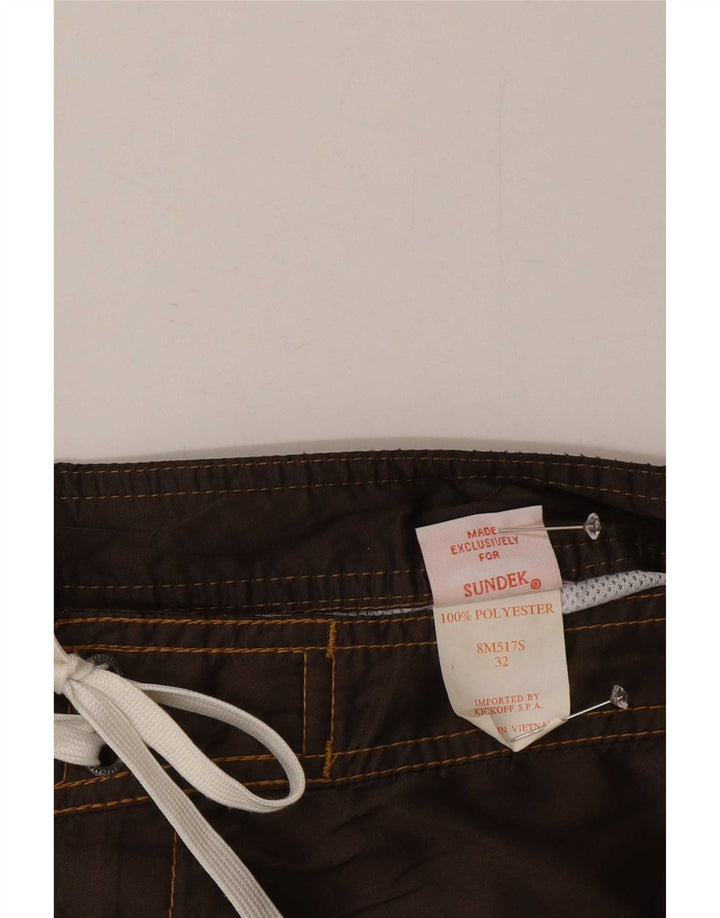 Pantaloncini da bagno da uomo Sundek marrone medio in poliestere