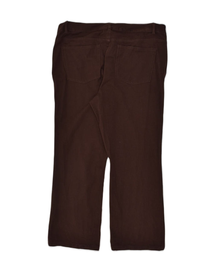 CHAPS Womens Bootcut Casual Trousers US 16 2XL W38 L27  Brown Cotton | Vintage Chaps | Thrift | Second-Hand Chaps | Used Clothing | Messina Hembry 