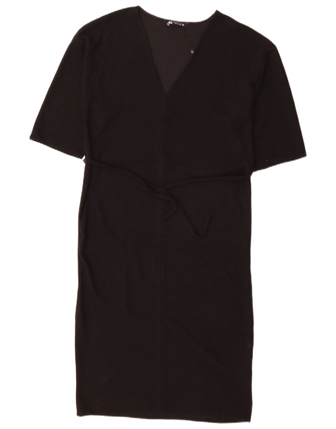 Vestito maxi oversize da donna Zara UK 10 piccolo poliestere nero