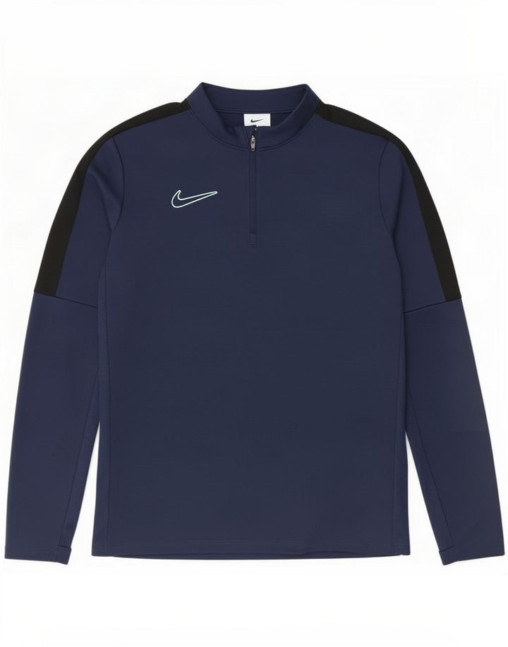 Top della tuta pullover Nike da ragazzo Dri Fit 6-7 anni Large Blu Navy