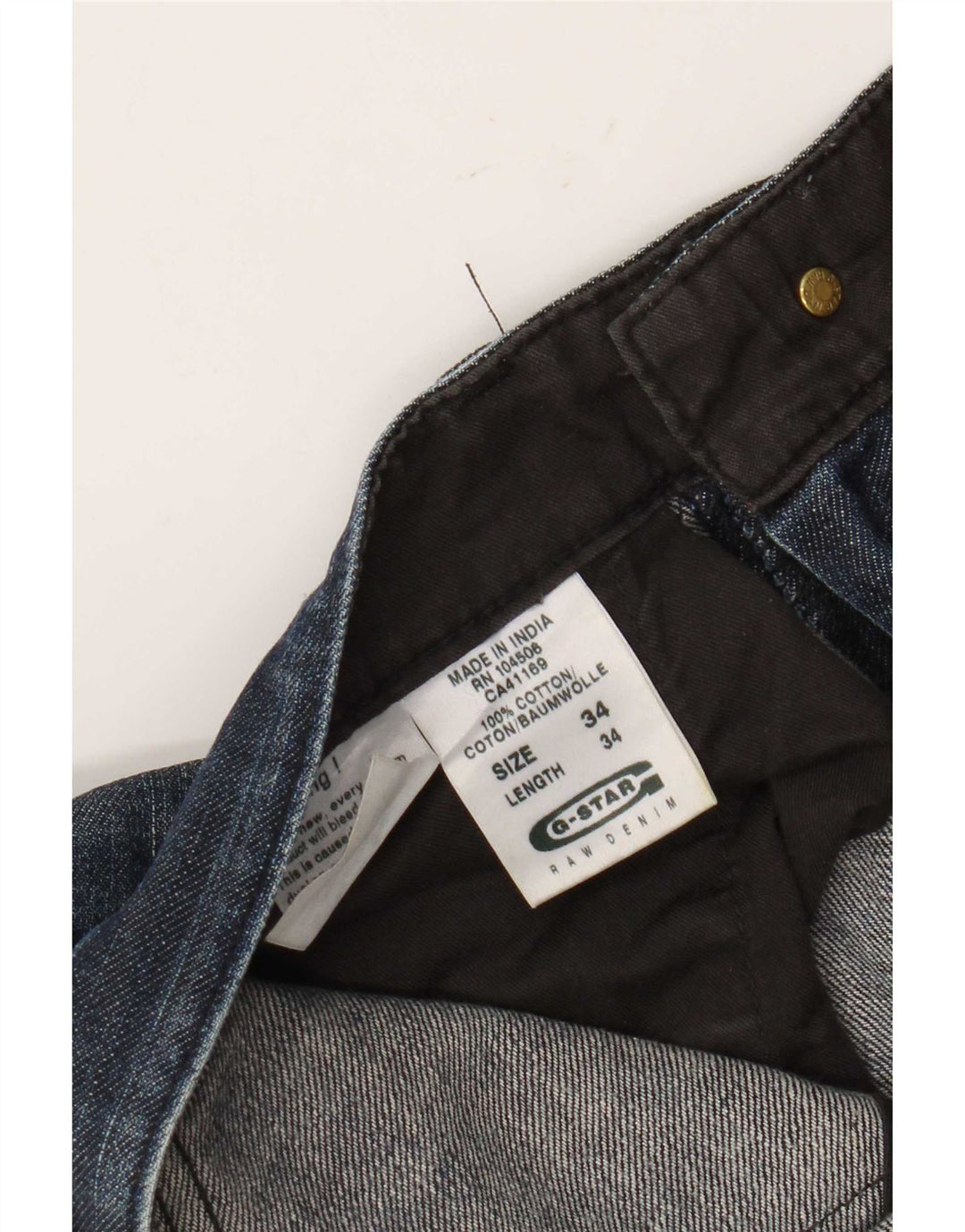Jeans dritti da uomo G-Star W34 L29 cotone blu navy