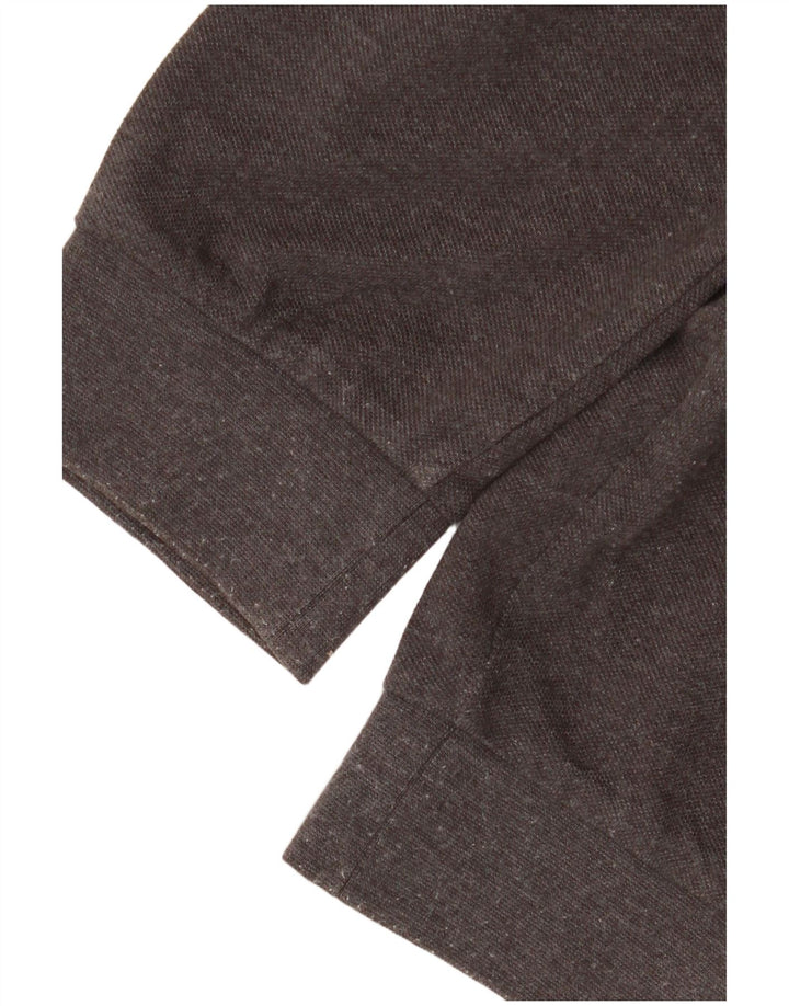 Polo da uomo a maniche lunghe Fila 2XL in cotone grigio