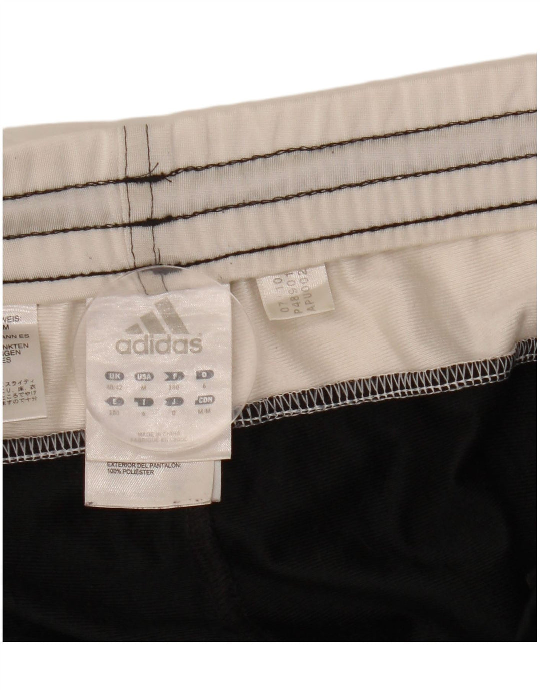 Pantaloni da tuta da uomo Adidas UK 40/42 Poliestere color block medio nero