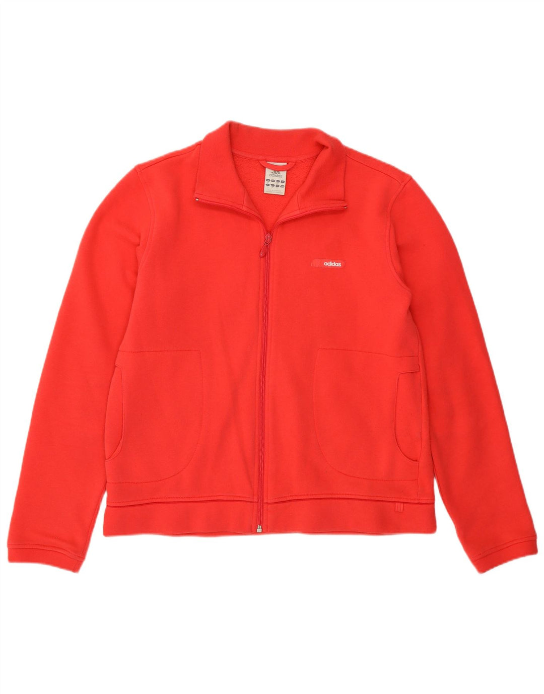 Giacca da ginnastica da donna Adidas UK 16 grande rossa in cotone