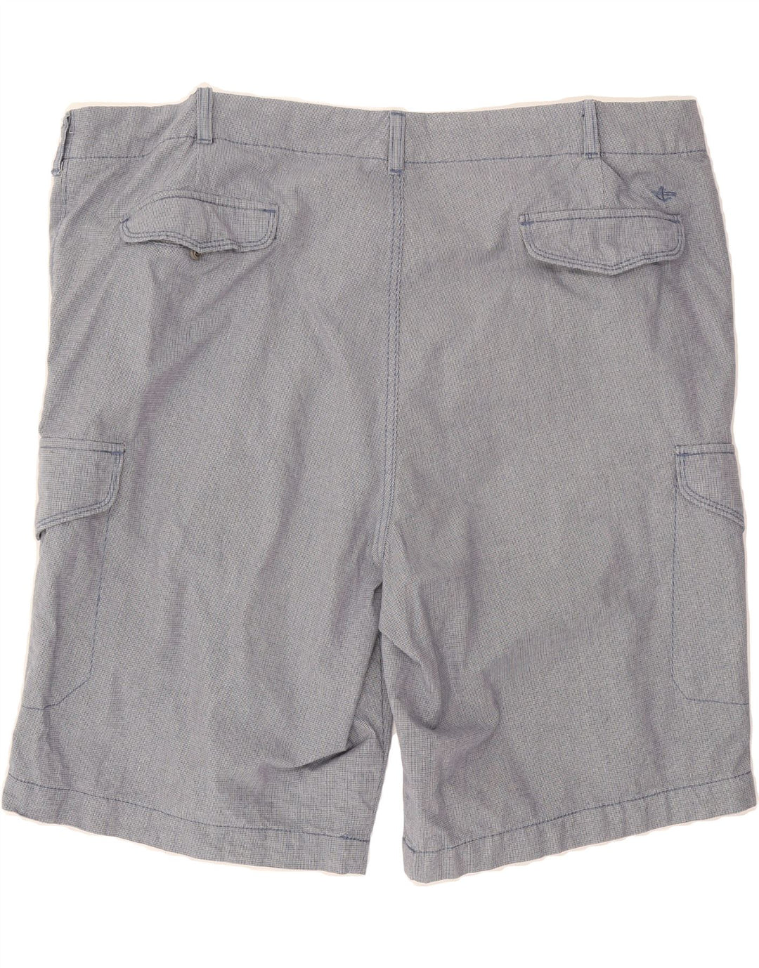 DOCKERS Mens Cargo Shorts W42 2XL Blue Check Cotton Vintage Dockers and Second-Hand Dockers from Messina Hembry 