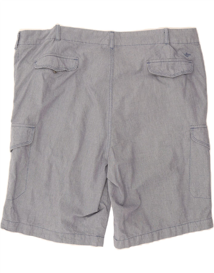 DOCKERS Mens Cargo Shorts W42 2XL Blue Check Cotton Vintage Dockers and Second-Hand Dockers from Messina Hembry 