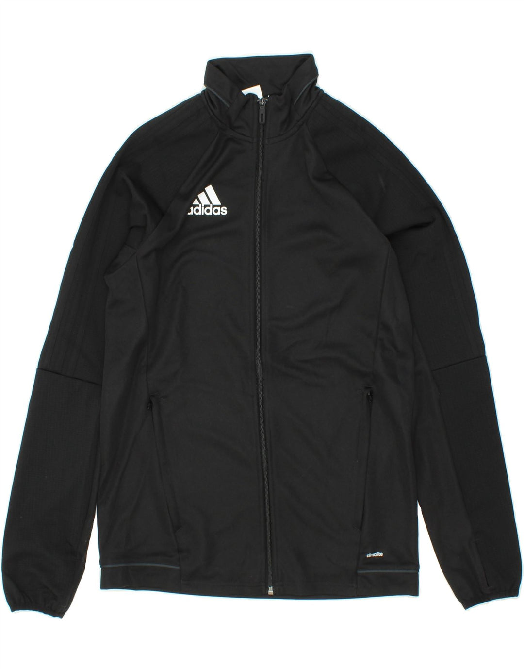 ADIDAS Mens Climalite Tracksuit Top Jacket Small Black Polyester Vintage Adidas and Second-Hand Adidas from Messina Hembry 
