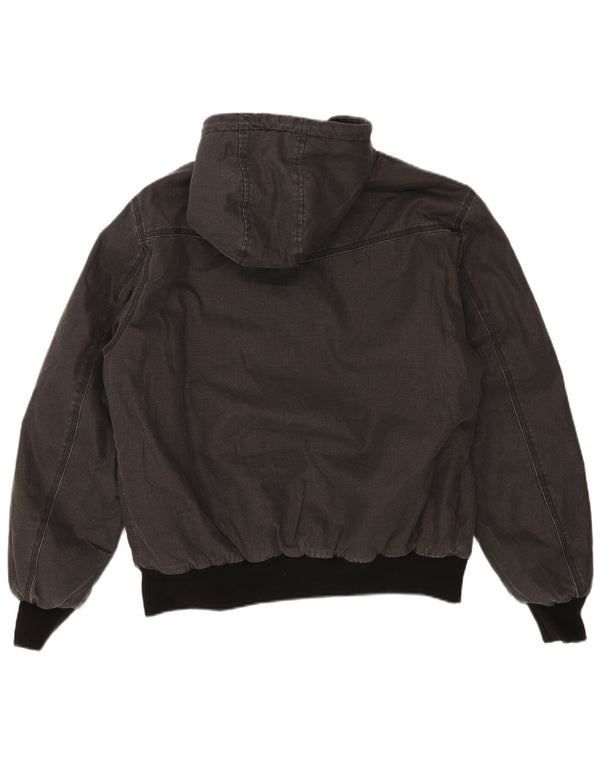 Giacca Sherpa da uomo con cappuccio SUPERDRY UK 42 XL Cotone grigio