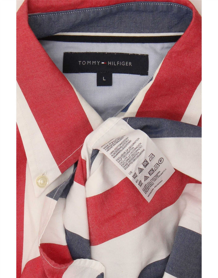 Camicia da uomo Tommy Hilfiger a righe grandi multicolori