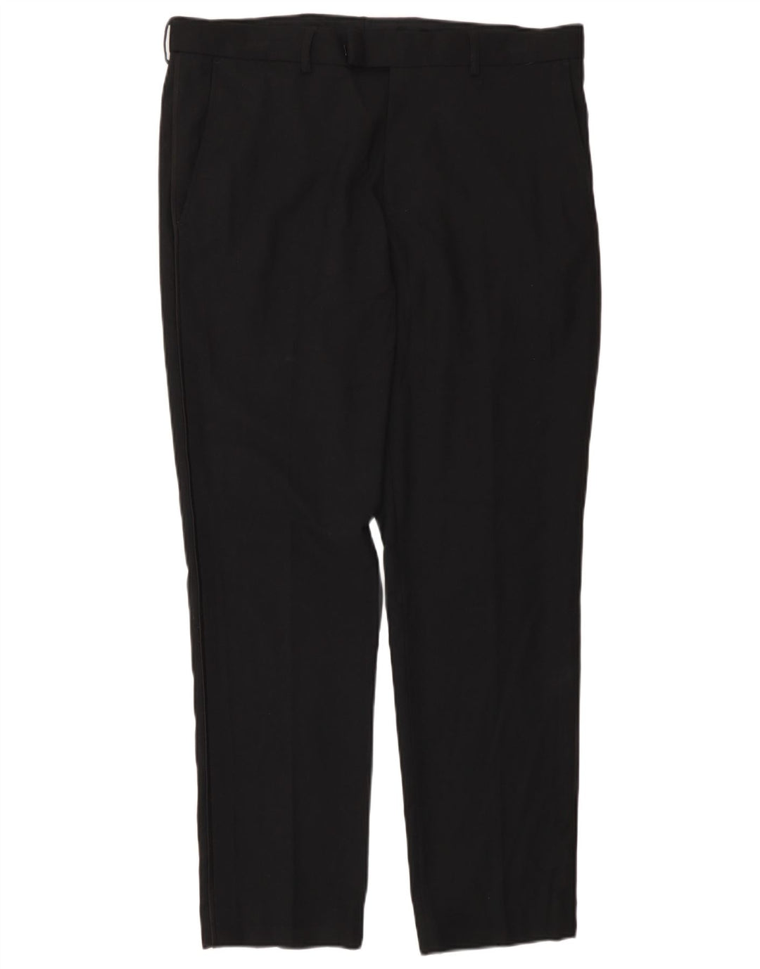 Pantaloni da abito slim da uomo Marks & Spencer W34 L29 poliestere nero