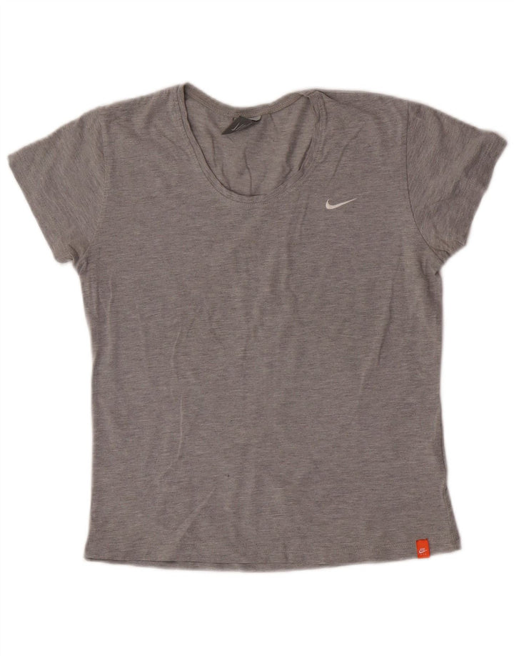 T-shirt da donna Nike Top UK 10/12 cotone grigio medio
