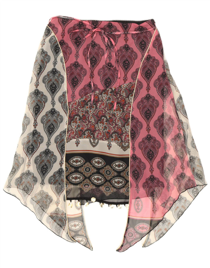 Gonna asimmetrica da donna Kookai EU 38 Medium W28 Poliestere Paisley rosa