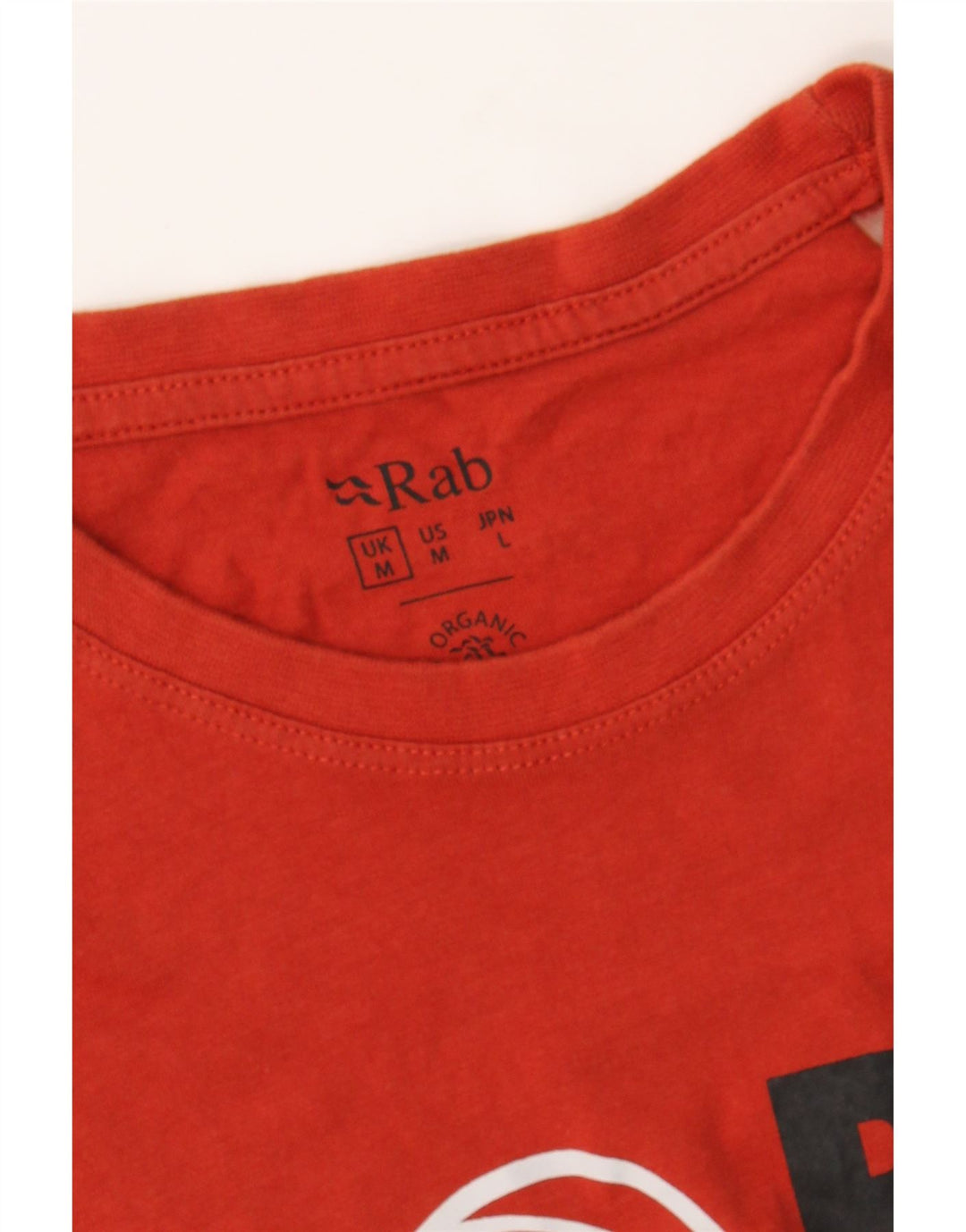 RAB Mens Graphic T-Shirt Top Medium Red Cotton Vintage Rab and Second-Hand Rab from Messina Hembry 