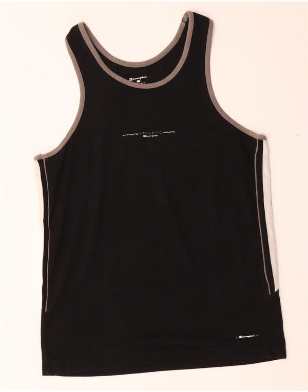 Canotta da donna Champion UK 14 Large in cotone color block nero