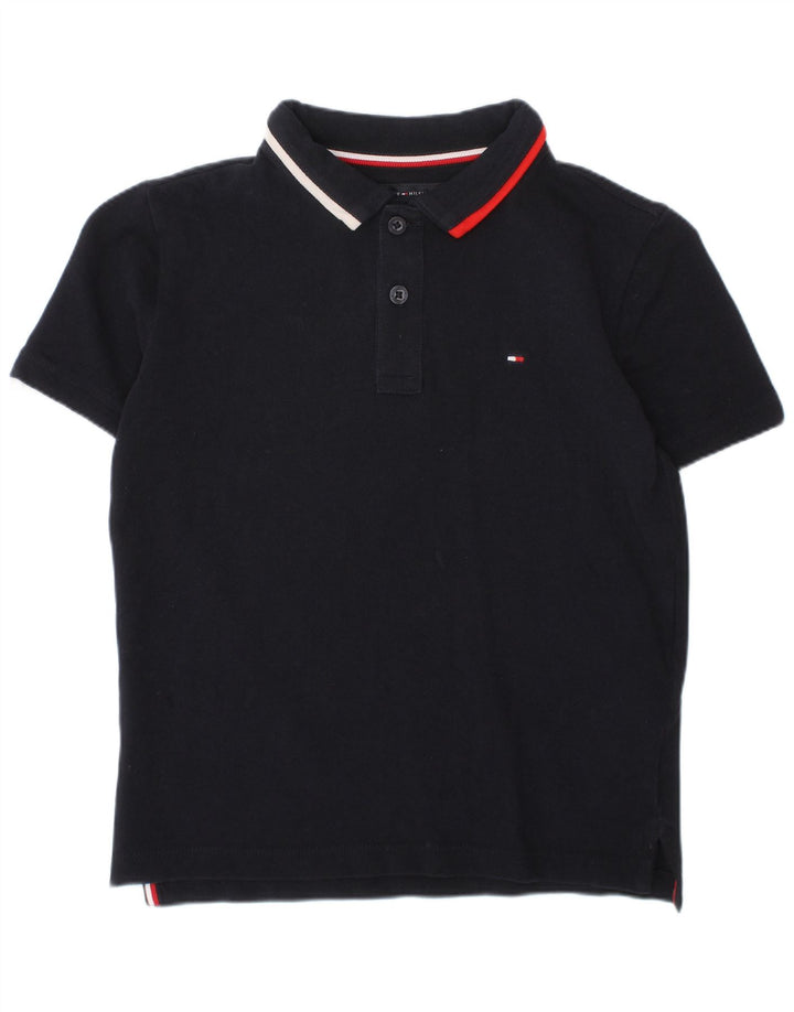 TOMMY HILFIGER Polo da bambino 7-8 anni in cotone blu navy