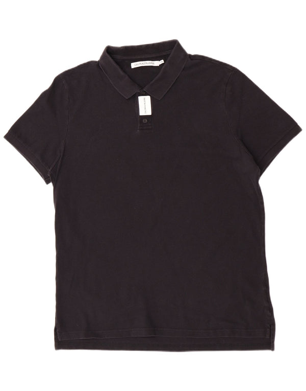 Polo da uomo Calvin Klein Jeans 2XL in cotone nero