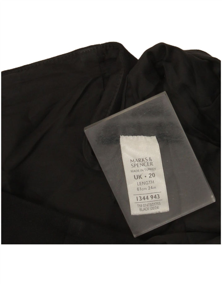 Mini gonna a tubino da donna Marks & Spencer UK 20 2XL W40 Poliestere nero