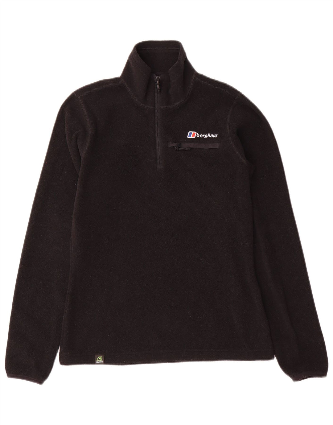 Maglione in pile da donna Berghaus con collo con zip UK 8 piccolo poliestere nero