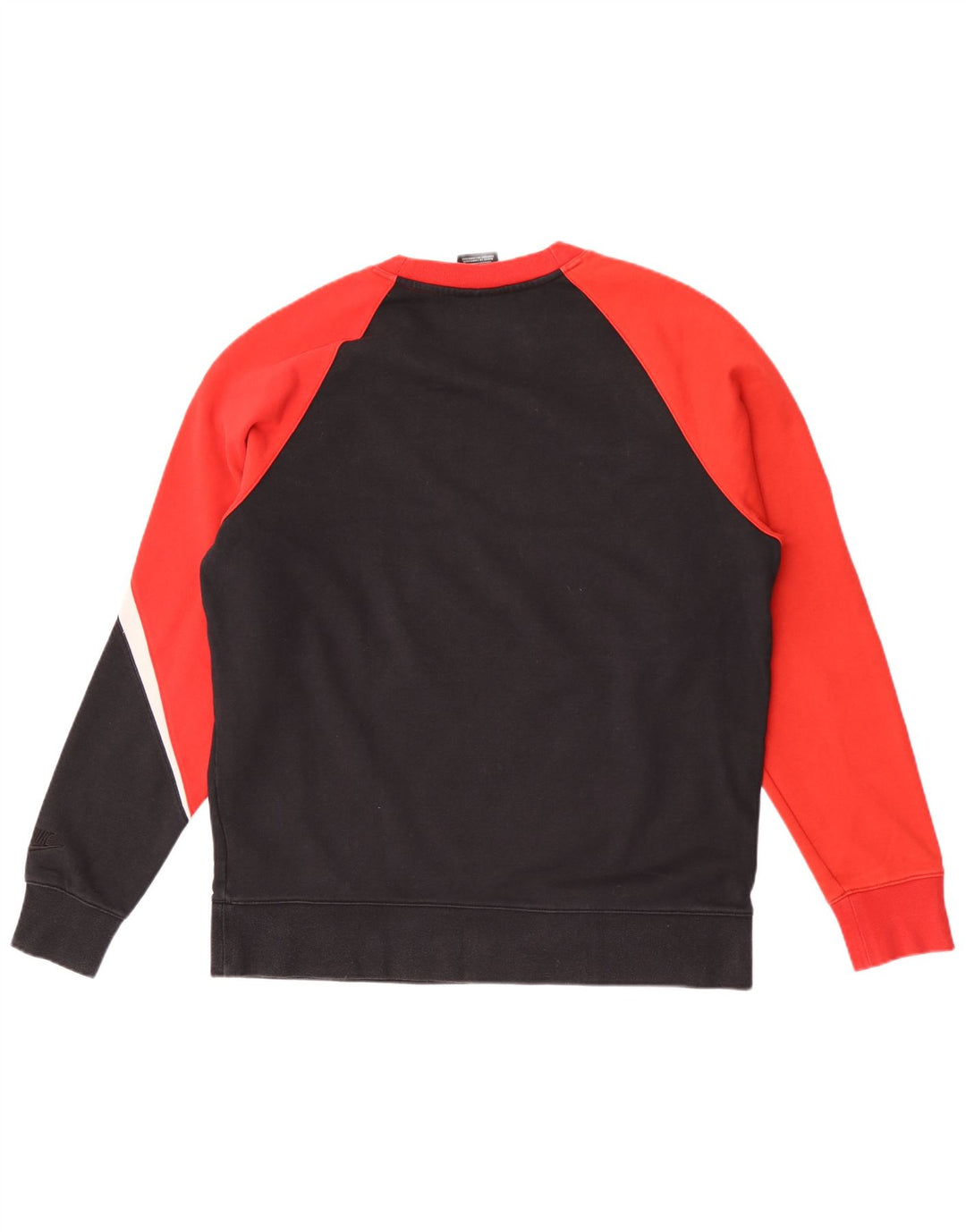 Felpa con grafica Nike da uomo, maglione XL, cotone color block rosso