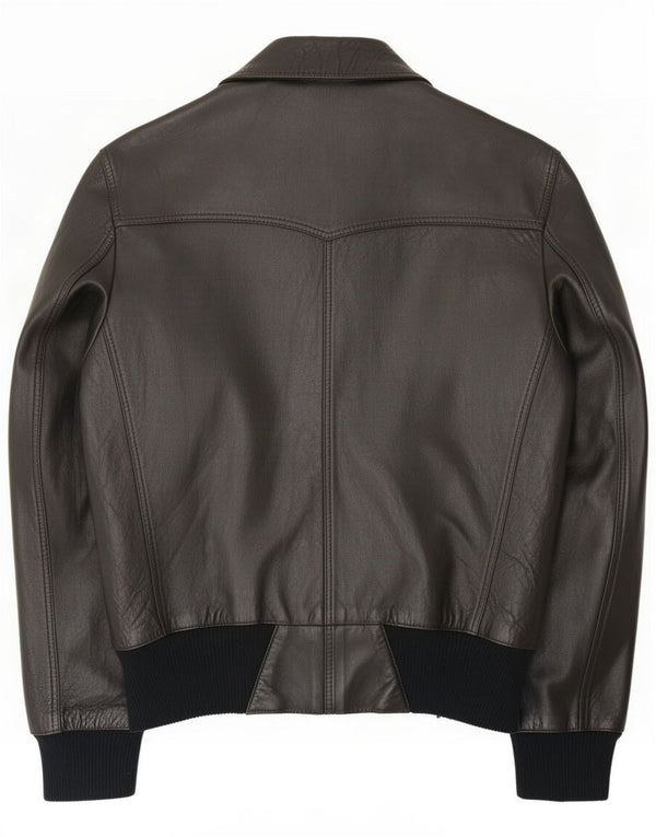 Giacca in pelle vintage da uomo IT 52 XL Nera