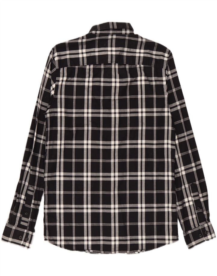 JACK & JONES Camicia da uomo piccola in cotone a quadri neri
