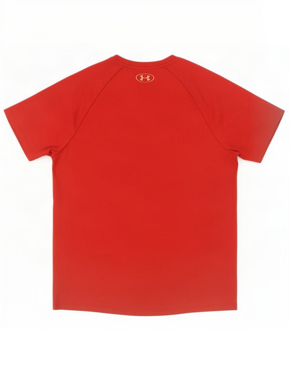 Maglietta Under Armour da uomo Heat Gear Top piccola rossa geometrica
