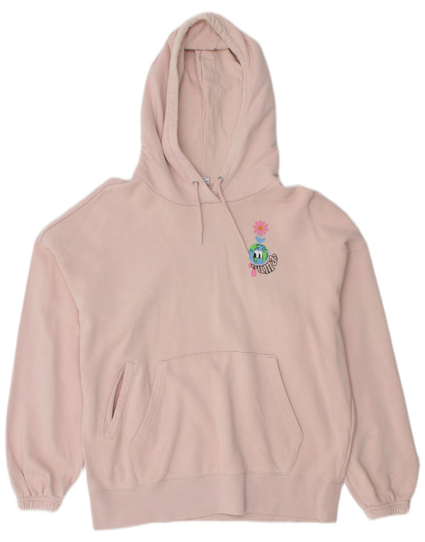 Felpa con cappuccio oversize grafica da donna Puma UK 6 XS Rosa