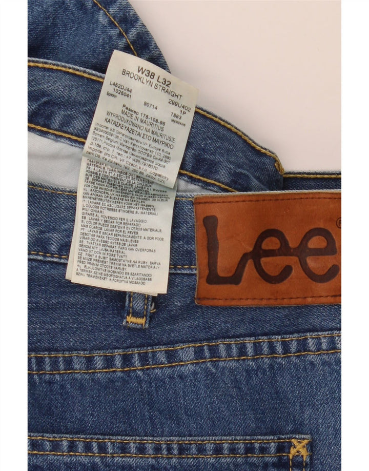 Jeans dritti da uomo Lee Brooklyn W38 L32 cotone blu