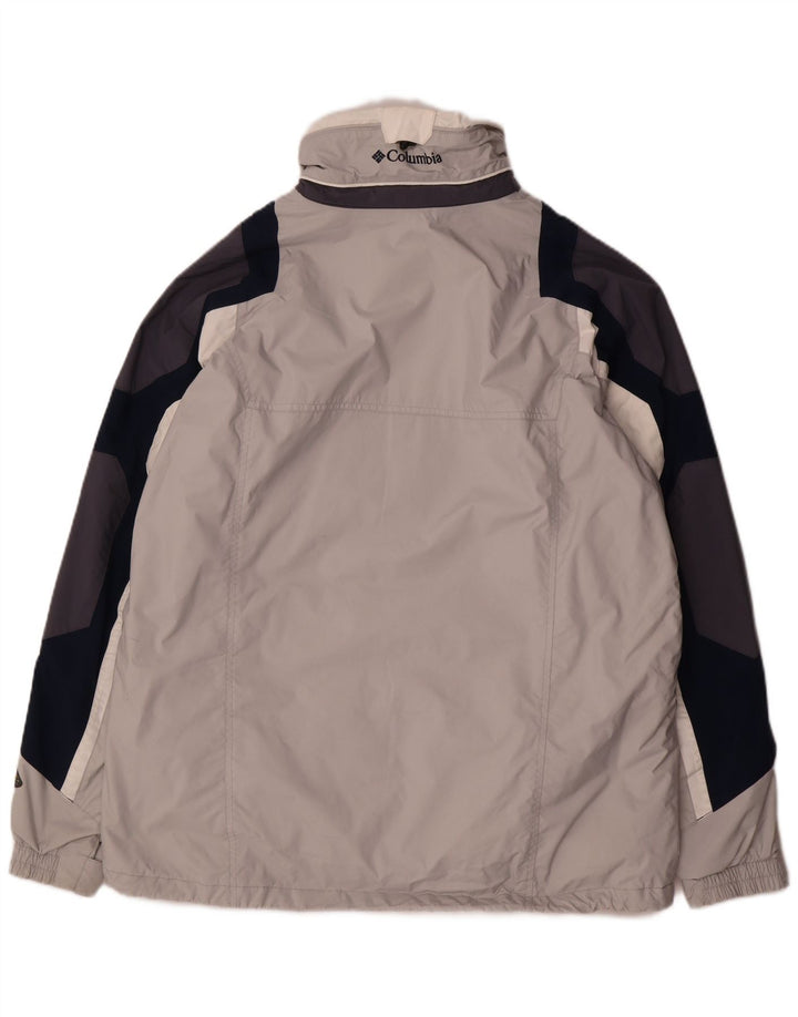 Giacca a vento da uomo Columbia UK 40 Large in nylon color block grigio