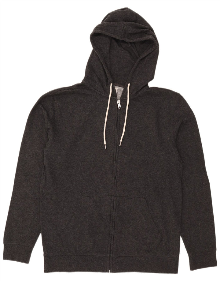 Maglione con cappuccio e zip da uomo Quiksilver grande in cotone grigio