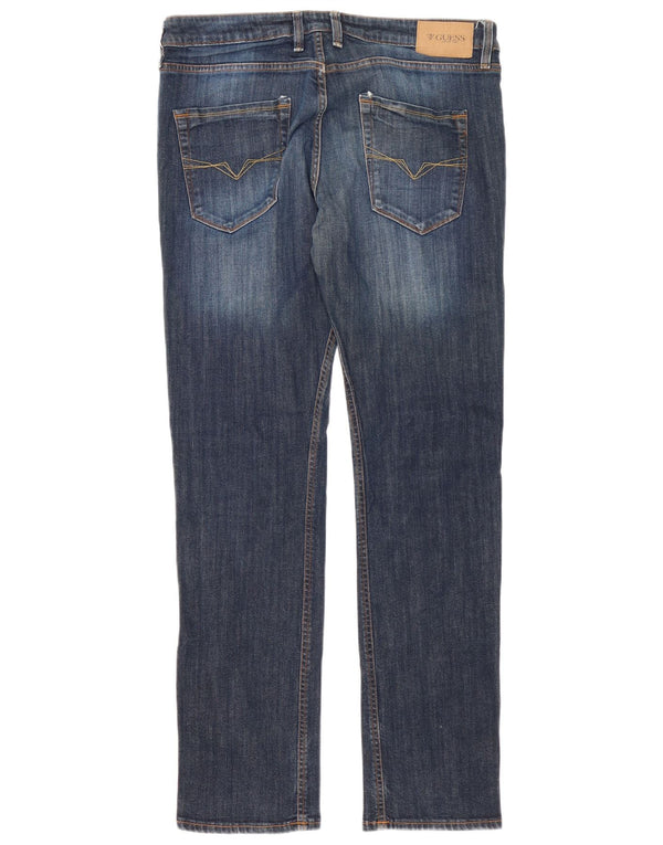 Jeans slim da uomo Guess W34 L34 cotone blu navy