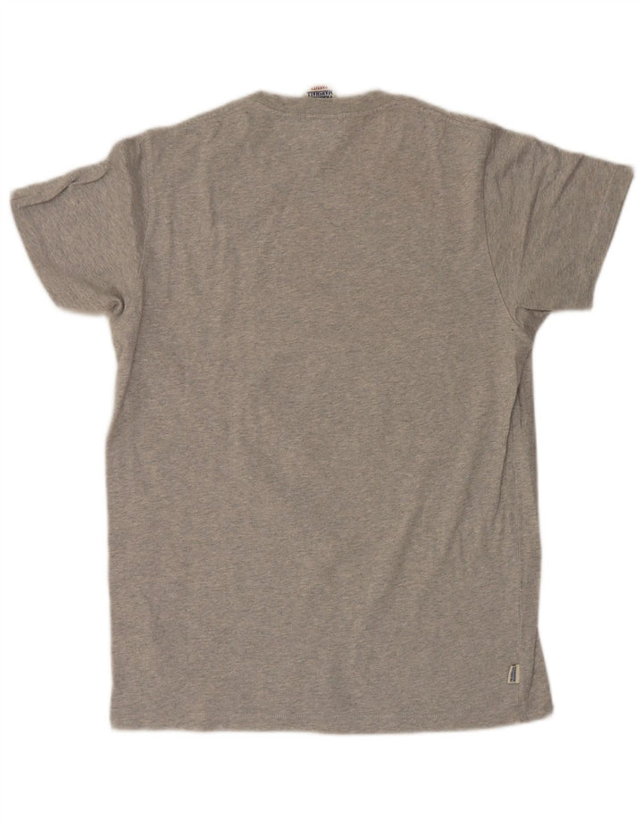 T-shirt grafica da uomo Franklin Marshall Top in cotone grigio medio