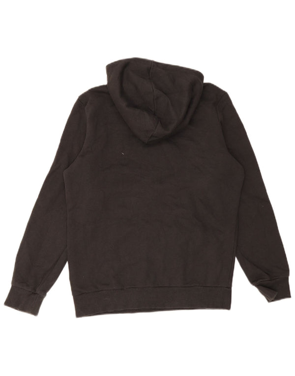 Puma Boys Graphic Hoodie Jumper 13-14 Years Black Cotton