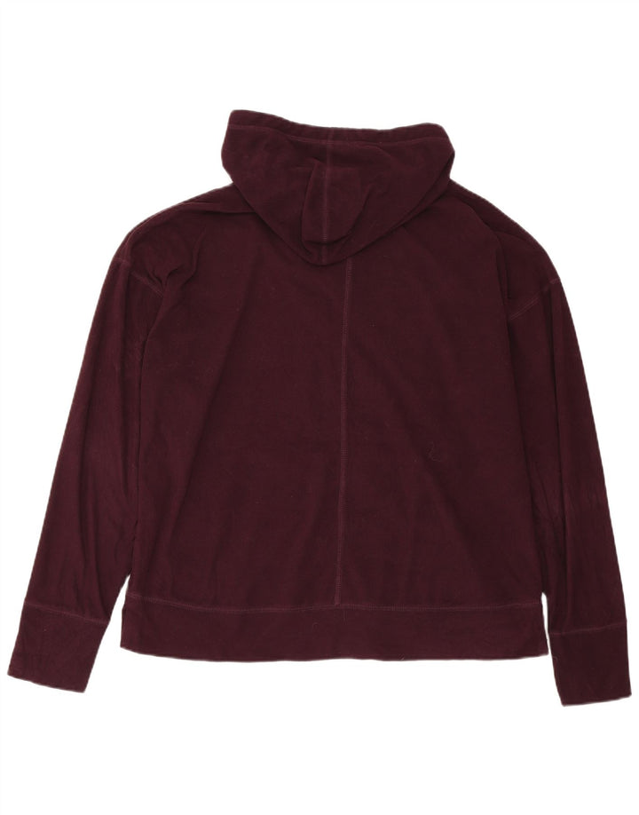 Maglione in pile con cappuccio oversize da donna REEBOK UK 14 Borgogna medio