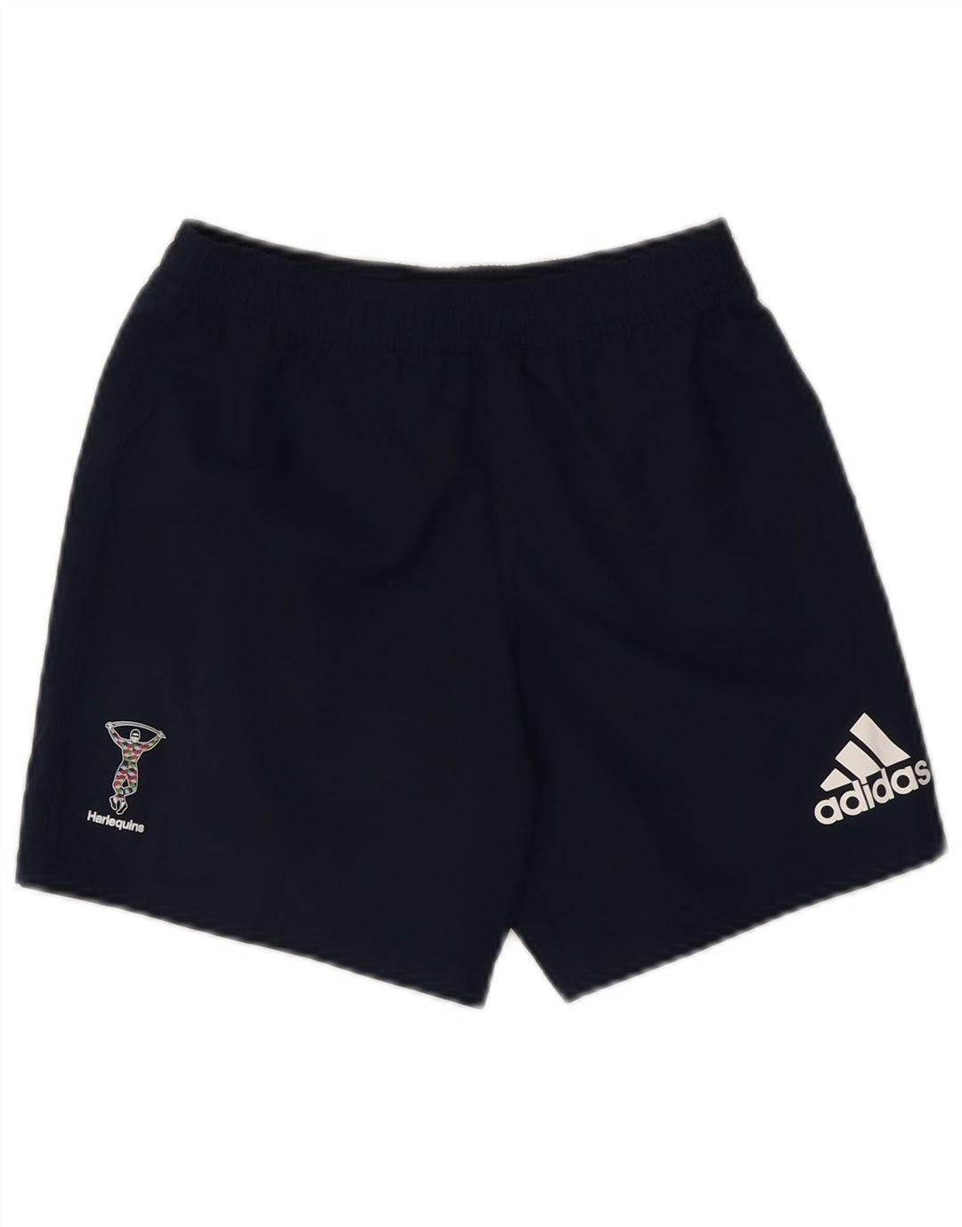 Pantaloncini sportivi grafici da uomo Adidas piccoli in poliestere blu navy