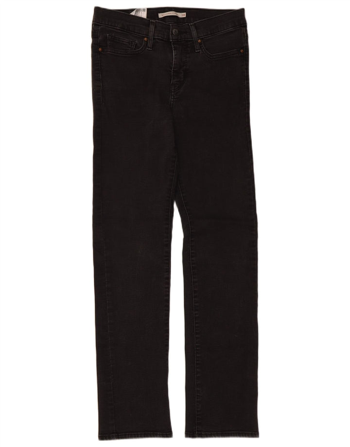 Jeans dritti modellanti da donna 314 Levi's W28 L30 cotone nero