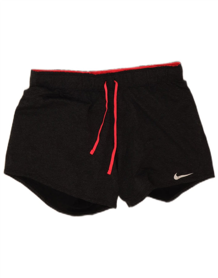 Pantaloncini sportivi Nike Dri Fit da donna UK 14 Poliestere grigio medio