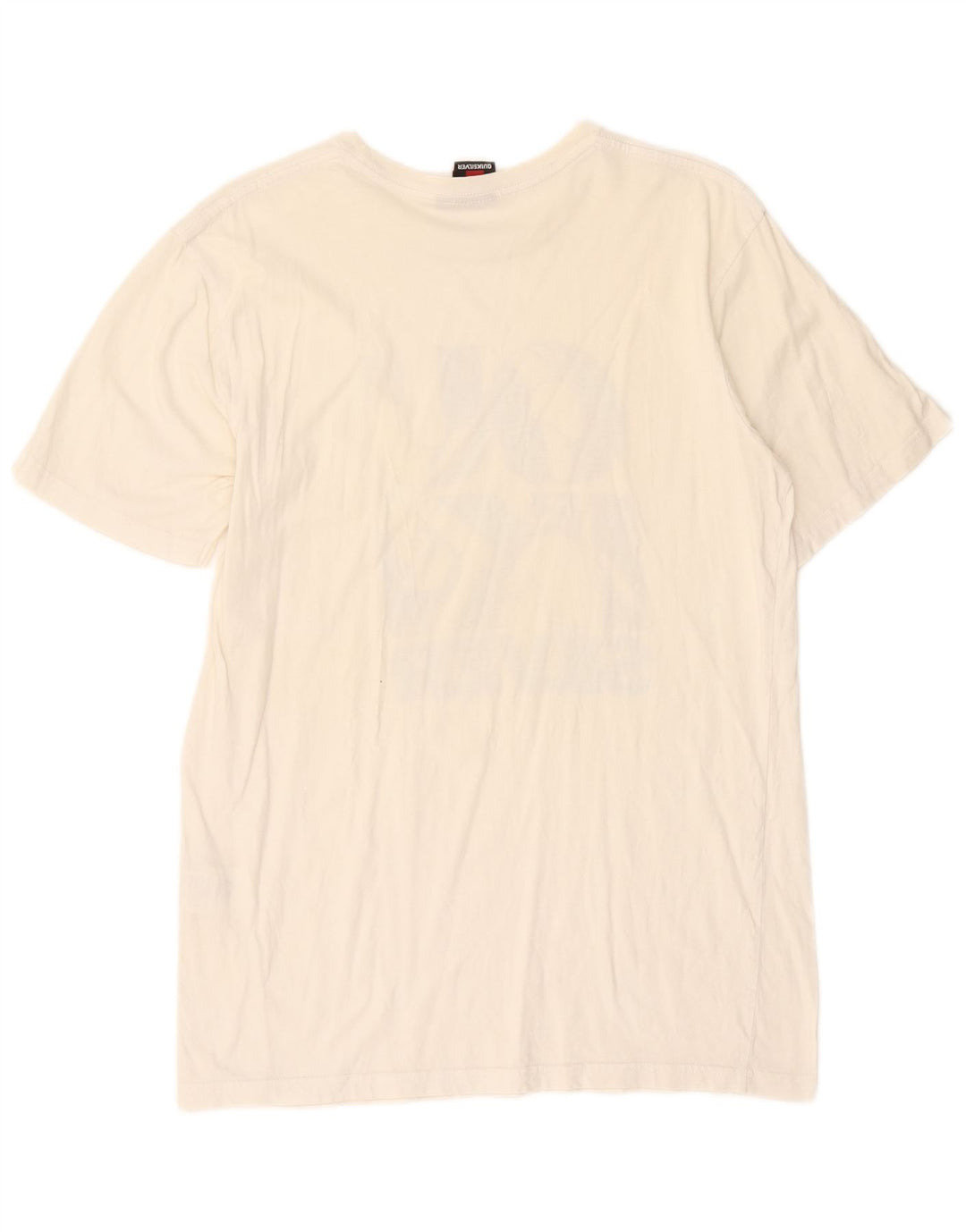 T-shirt grafica da uomo Quiksilver Top in cotone bianco sporco medio