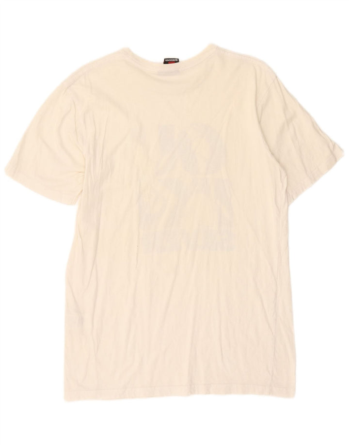 T-shirt grafica da uomo Quiksilver Top in cotone bianco sporco medio