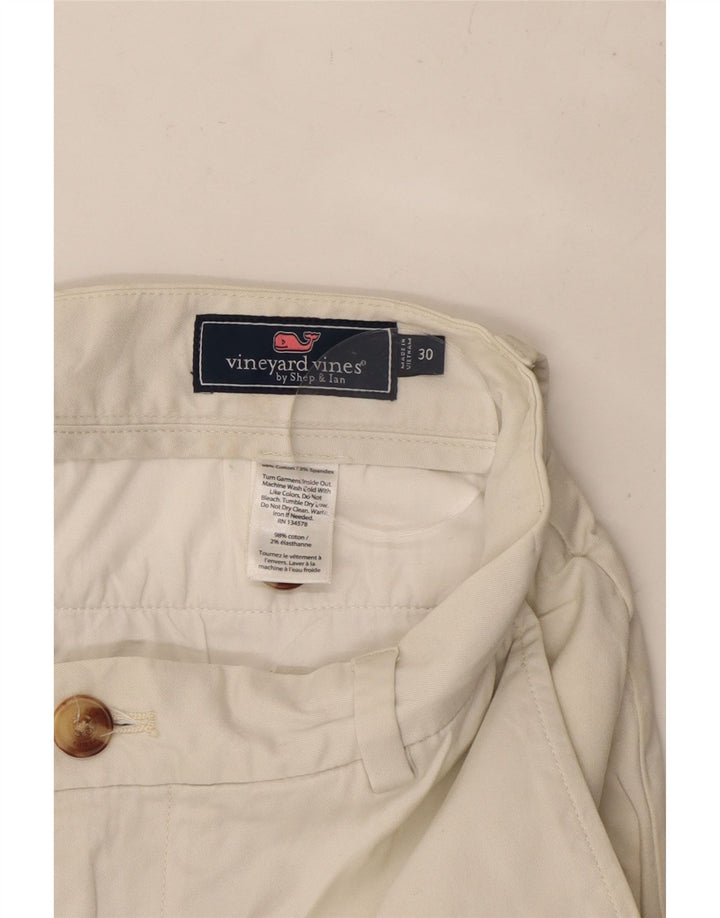 VINEYARD VINES Pantaloncini chino da uomo W30 cotone bianco medio
