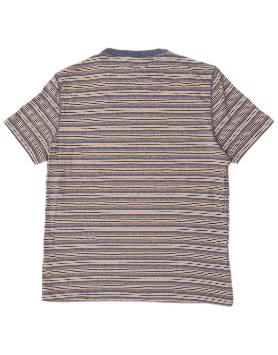 T-shirt da uomo Fat Face Top in cotone a righe blu grandi
